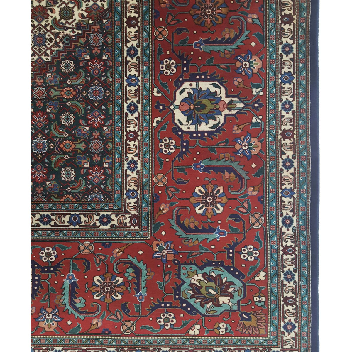 Pacific Tabriz 67238 Navy Ivory Traditional Hand Knotted Rug