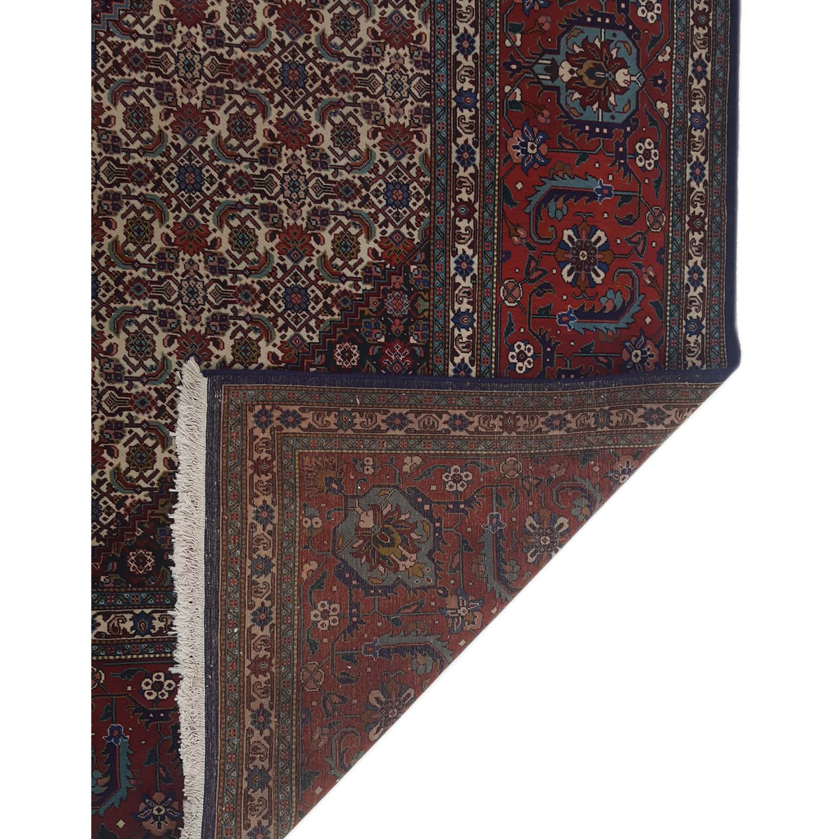 Pacific Tabriz 67238 Navy Ivory Traditional Hand Knotted Rug