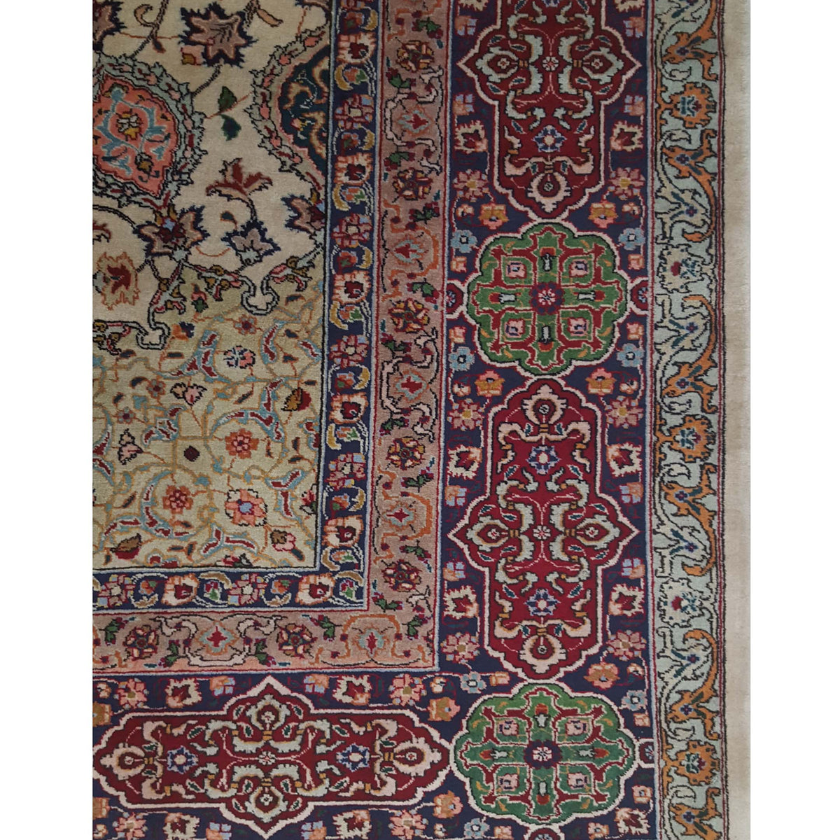Pacific Tabriz 67239 Red Ivory Traditional Hand Knotted Rug