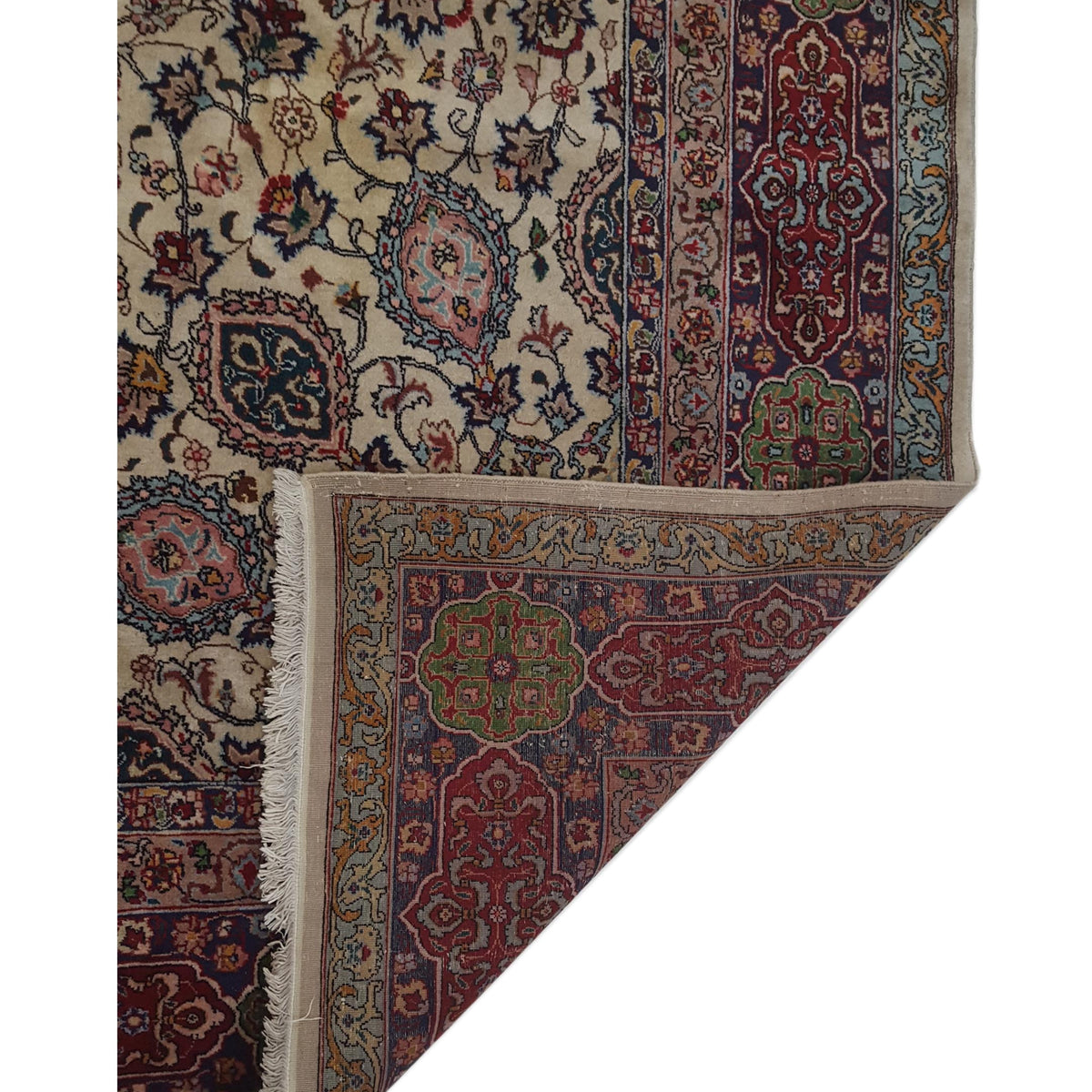 Pacific Tabriz 67239 Red Ivory Traditional Hand Knotted Rug
