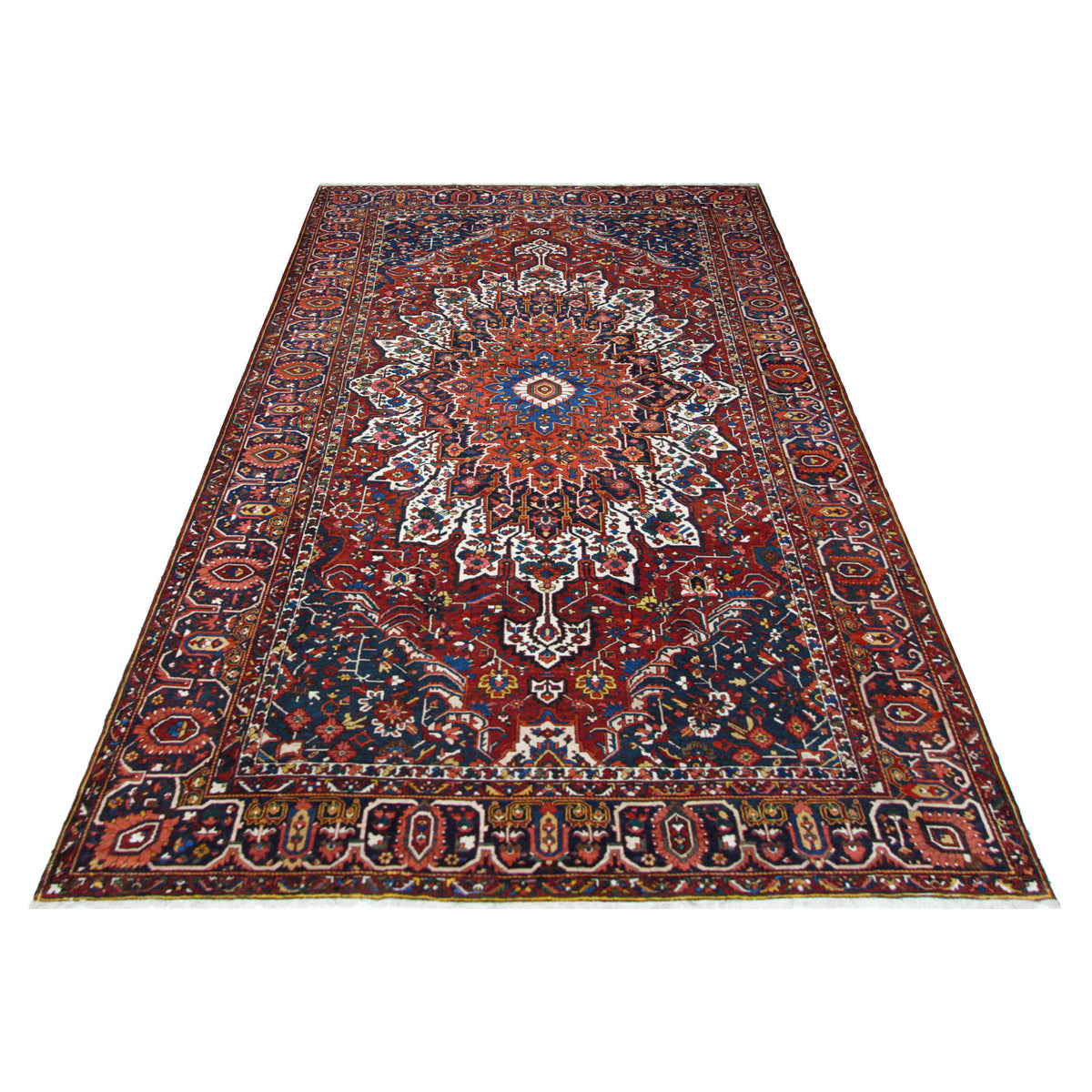 Pacific Bakhtiyari 67242 Red Blue Traditional Hand Knotted Rug