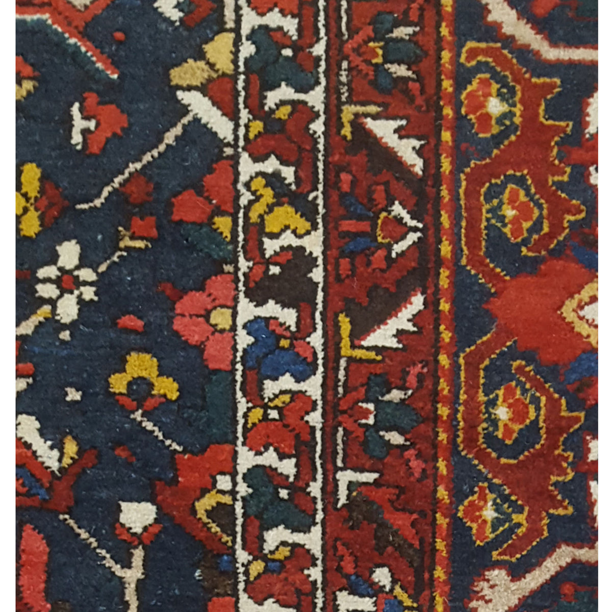 Pacific Bakhtiyari 67242 Red Blue Traditional Hand Knotted Rug