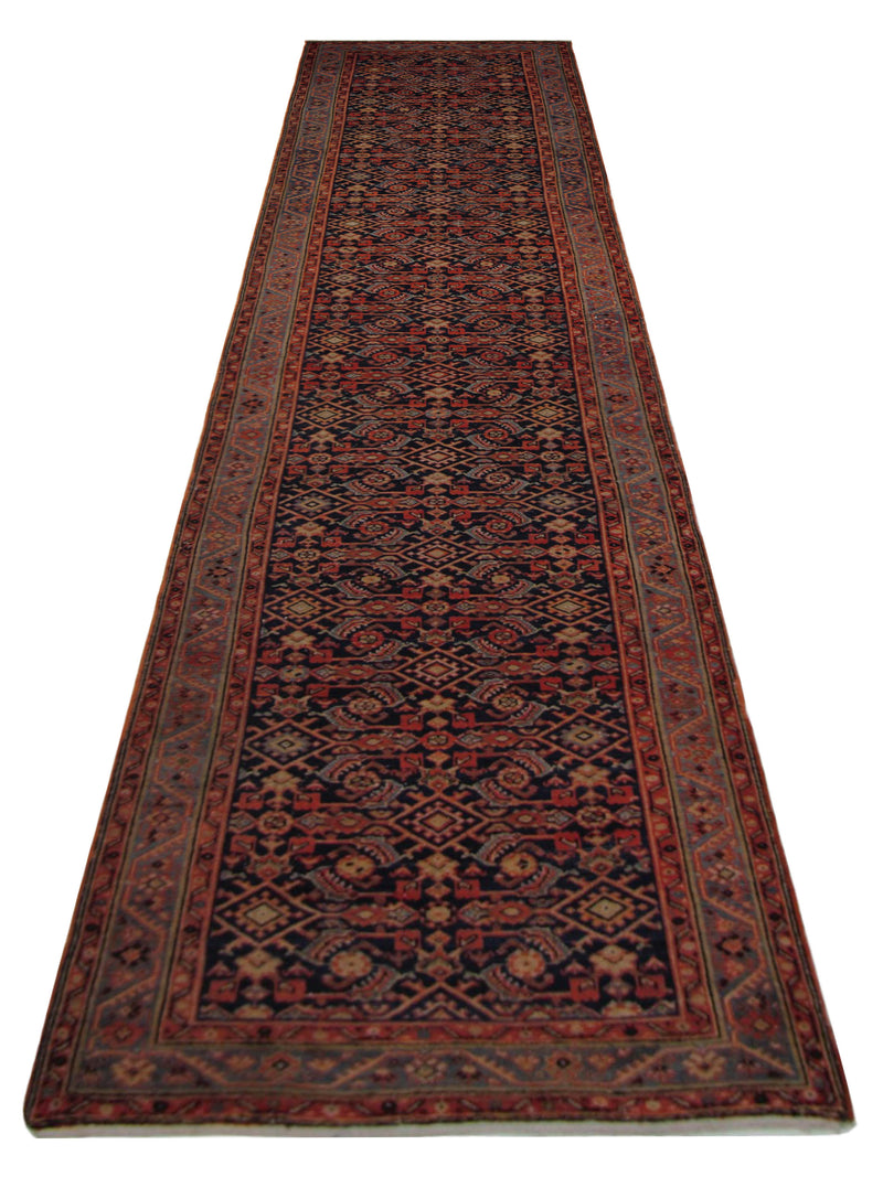 Pacific Malayer 67243 Rust Navy Traditional Hand Knotted Rug