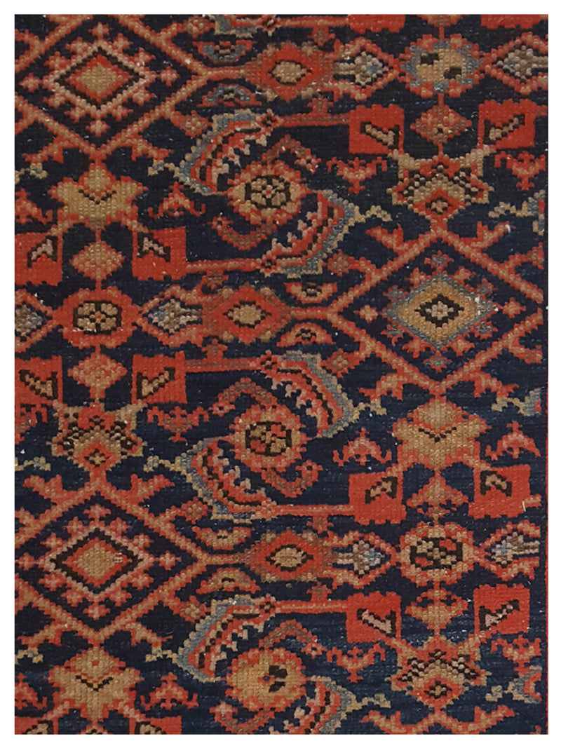 Pacific Malayer 67243 Rust Navy Traditional Hand Knotted Rug