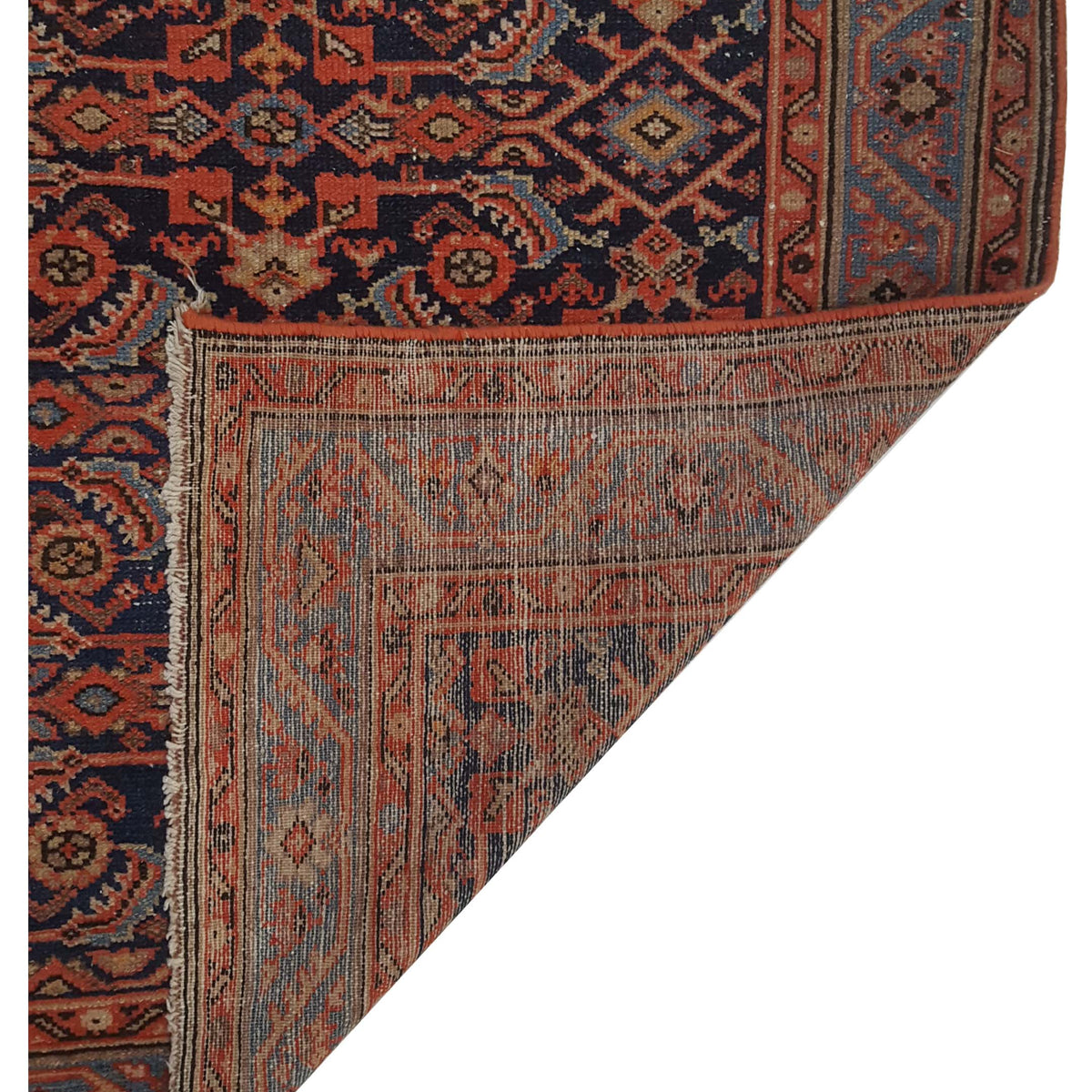 Pacific Malayer 67243 Rust Navy Traditional Hand Knotted Rug