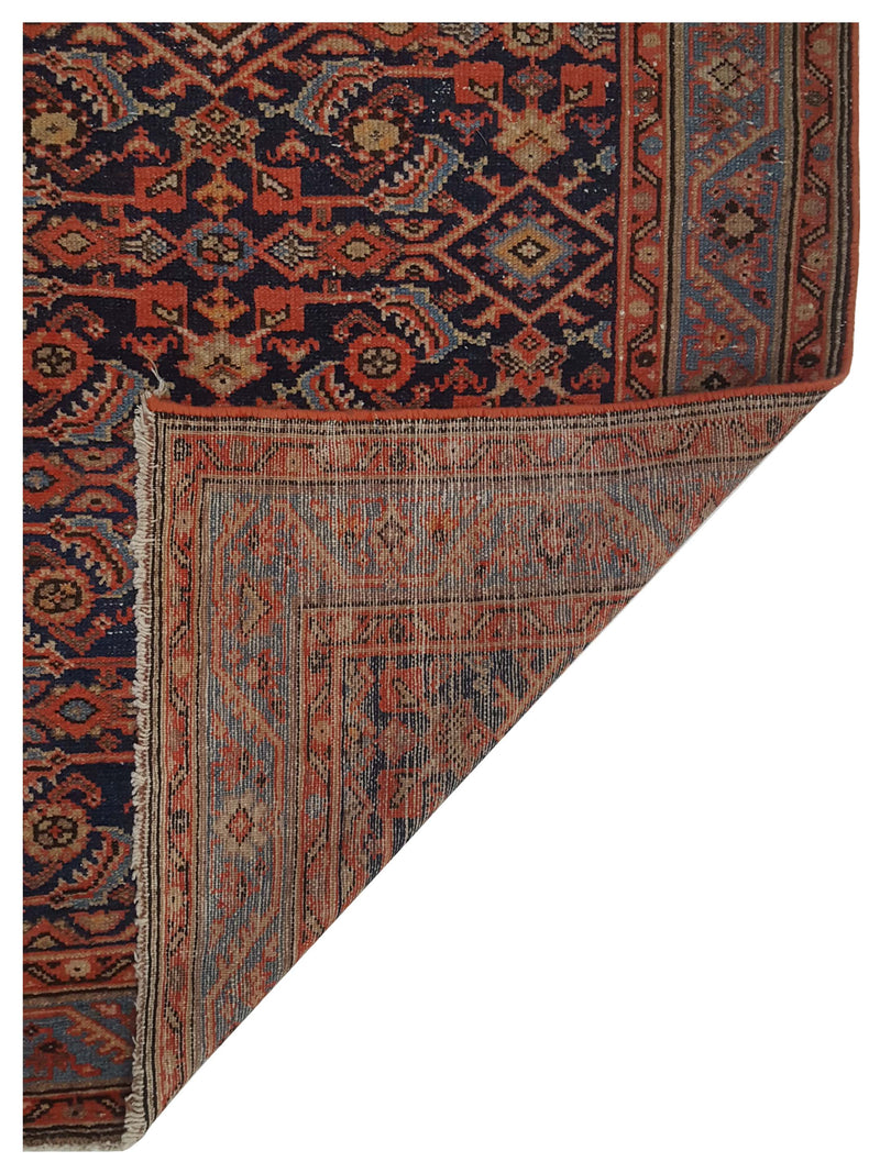 Pacific Malayer 67243 Rust Navy Traditional Hand Knotted Rug