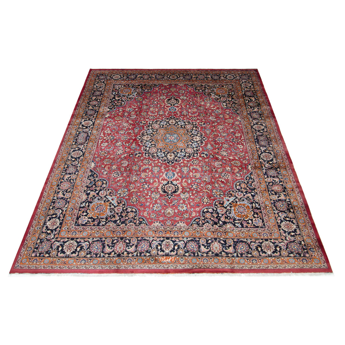 Pacific Mashad 67244 Red Navy Traditional Semi Antique Rug