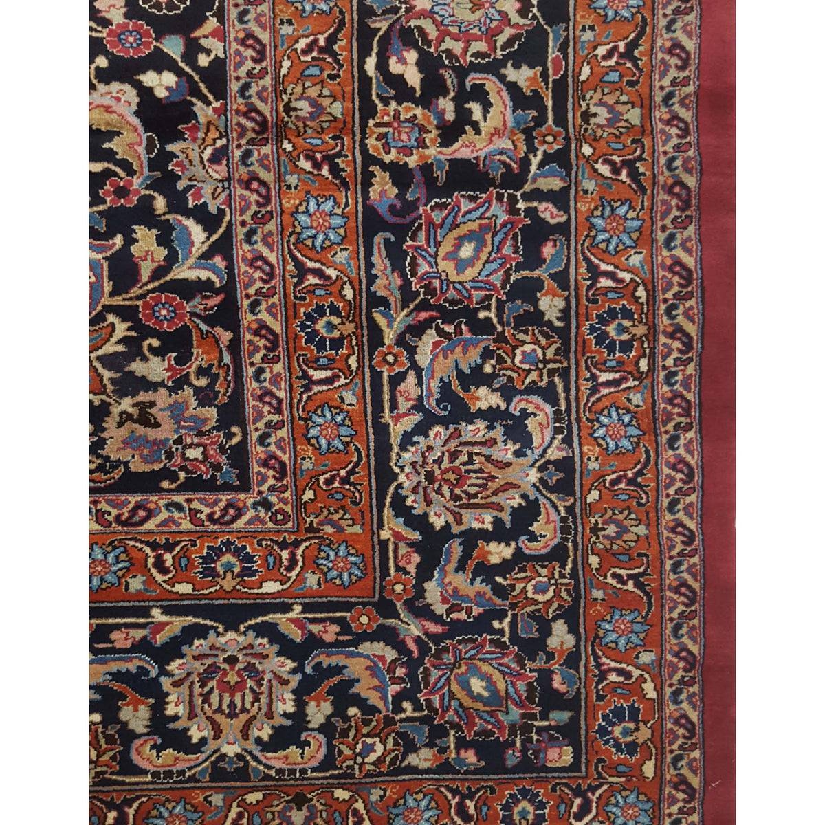 Pacific Mashad 67244 Red Navy Traditional Semi Antique Rug