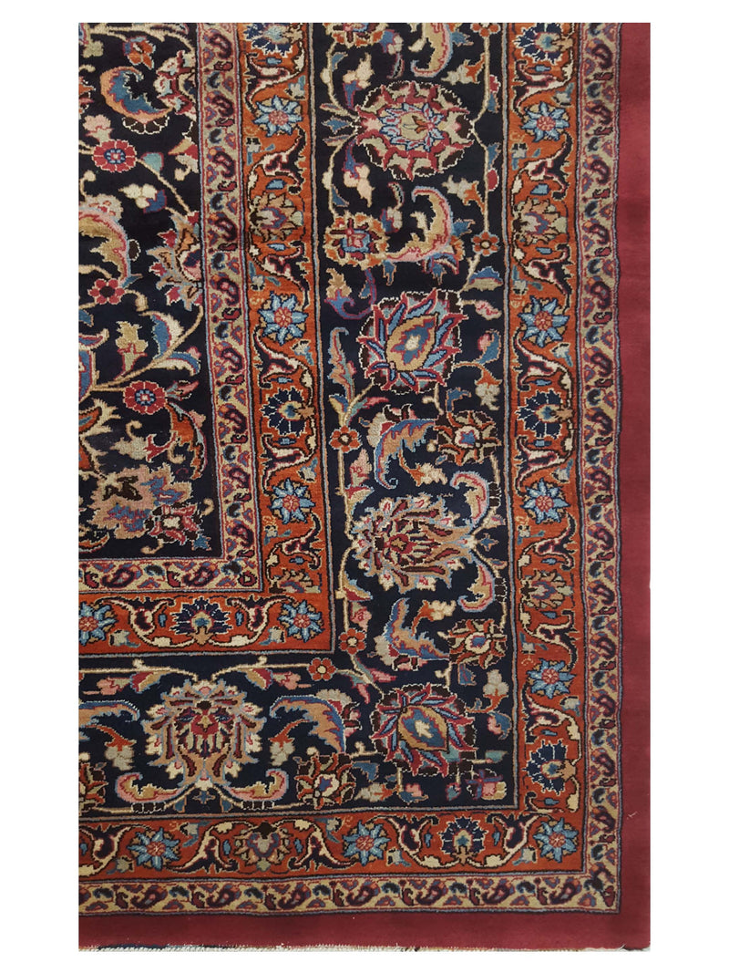 Pacific Mashad 67244 Red Navy Traditional Semi Antique Rug