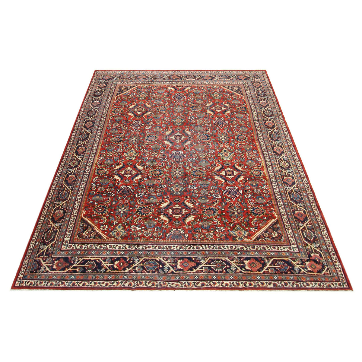 Pacific Mahal 67245 Red Navy Traditional Hand Knotted Rug