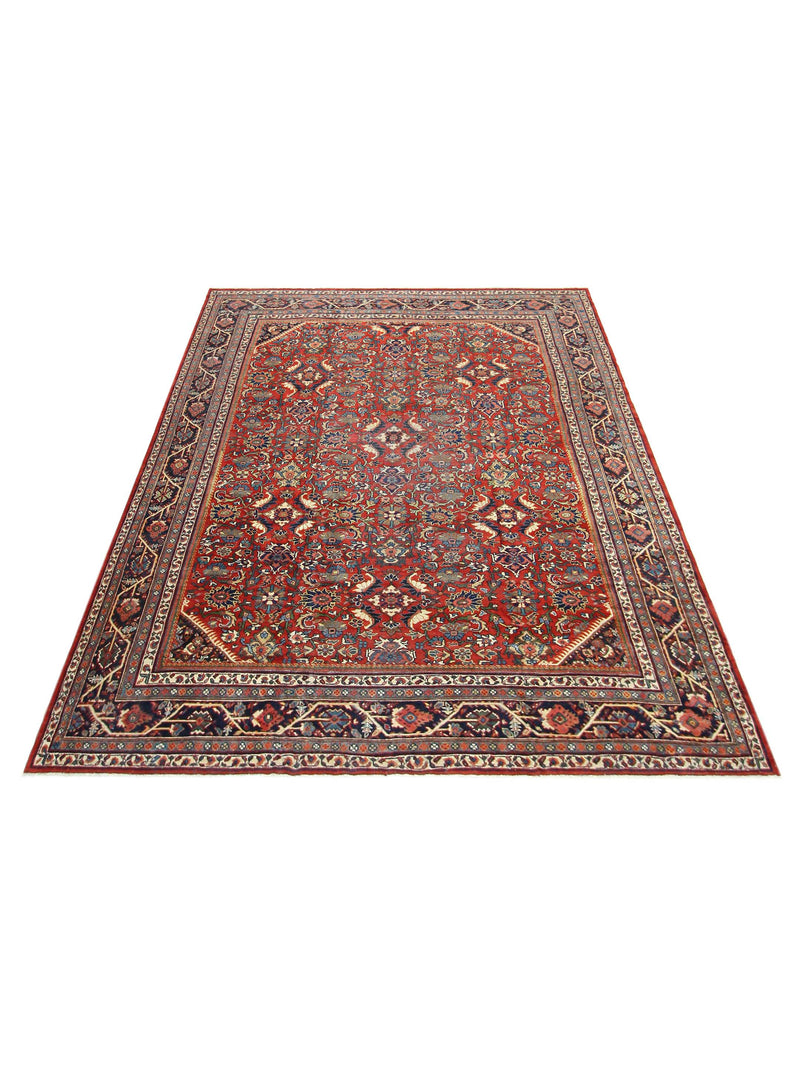 Pacific Mahal 67245 Red Navy Traditional Hand Knotted Rug