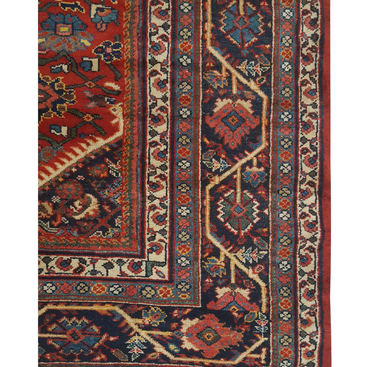 Pacific Mahal 67245 Red Navy Traditional Hand Knotted Rug