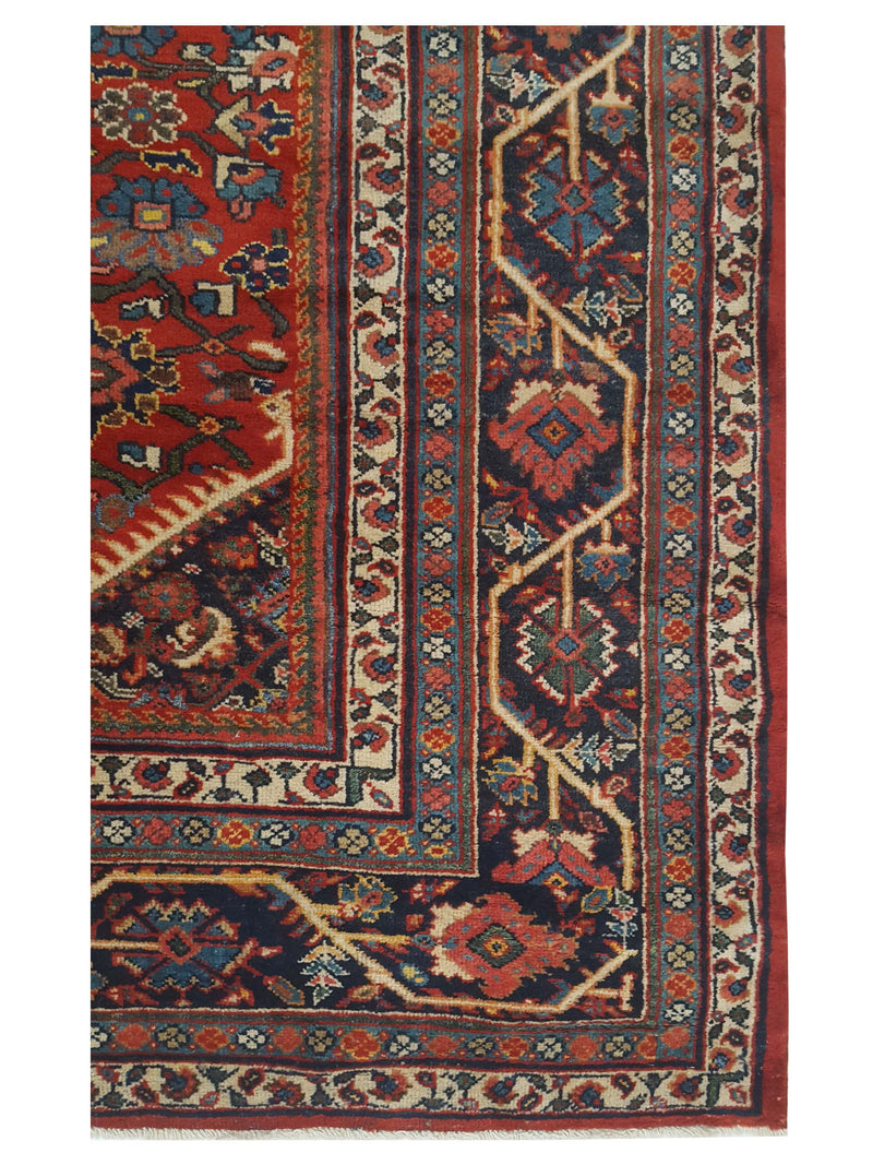 Pacific Mahal 67245 Red Navy Traditional Hand Knotted Rug