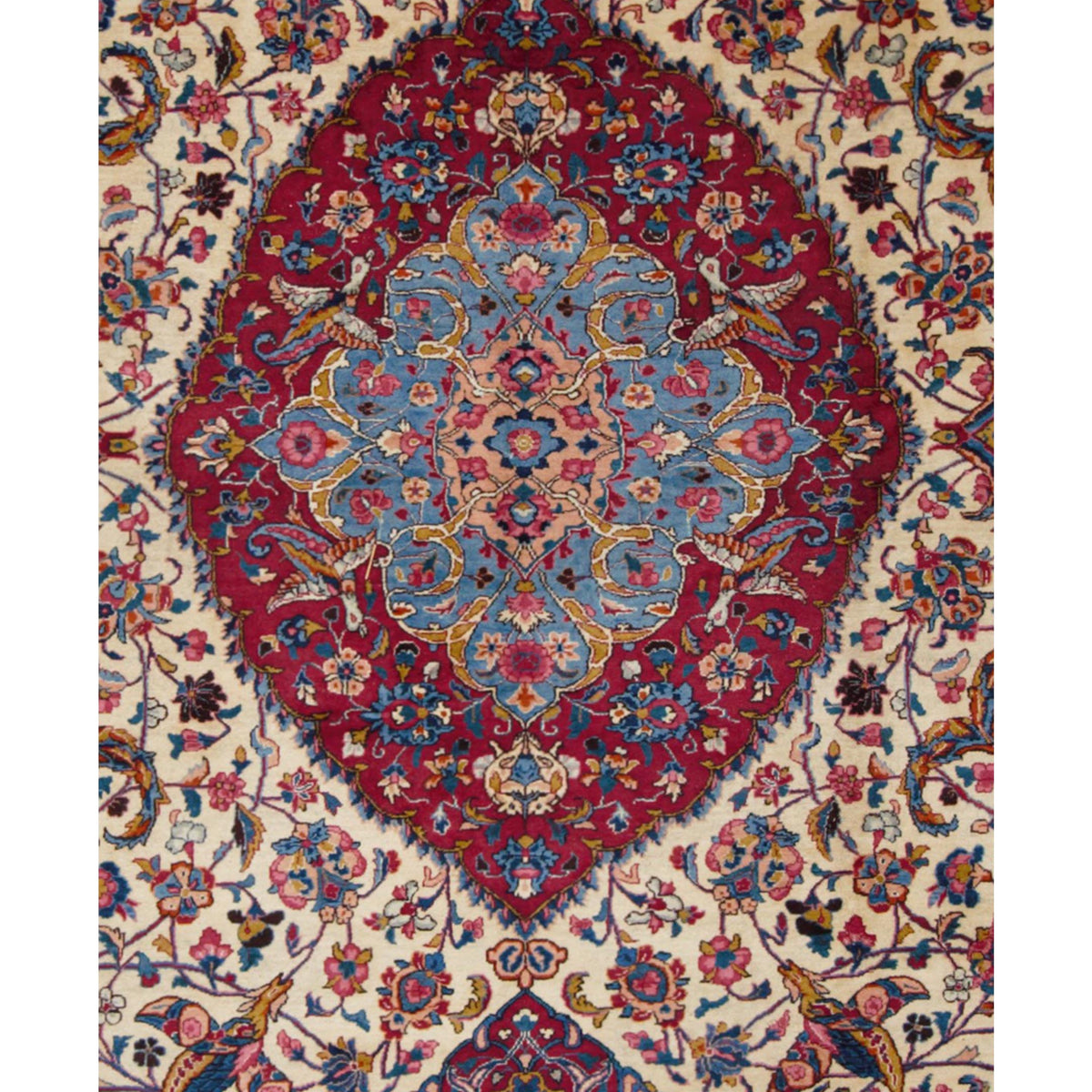 Pacific Mashad 67246 Red Ivory Traditional Semi Antique Rug