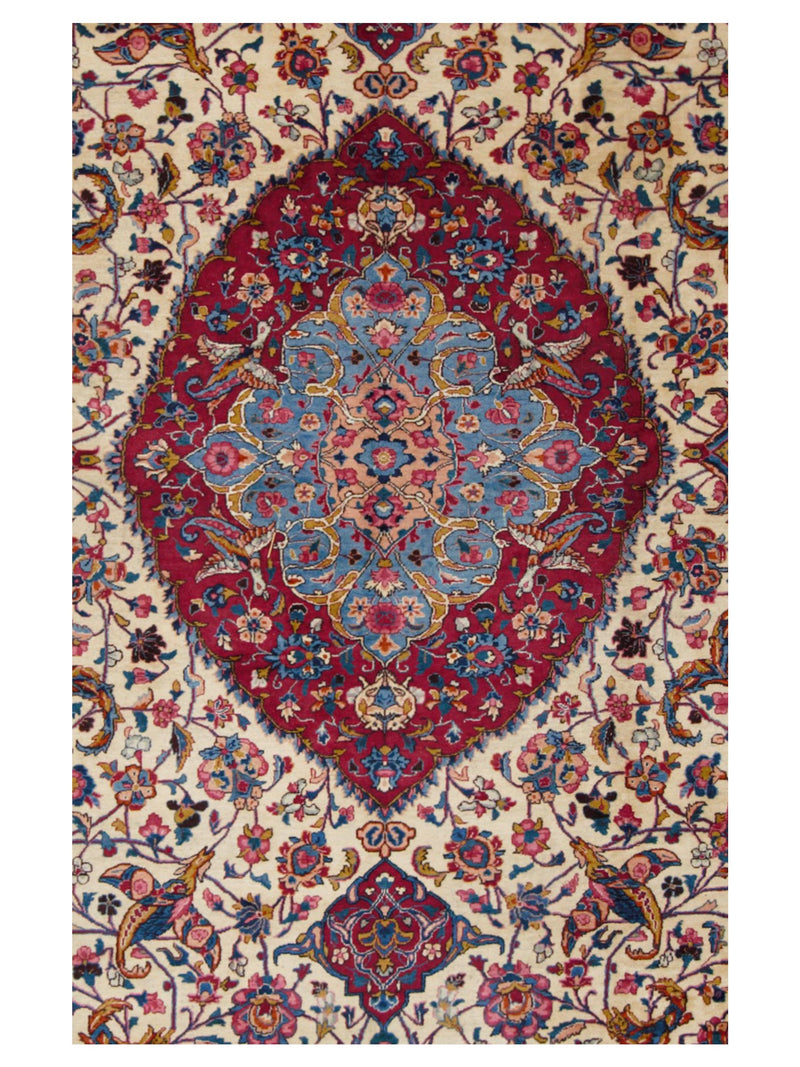 Pacific Mashad 67246 Red Ivory Traditional Semi Antique Rug