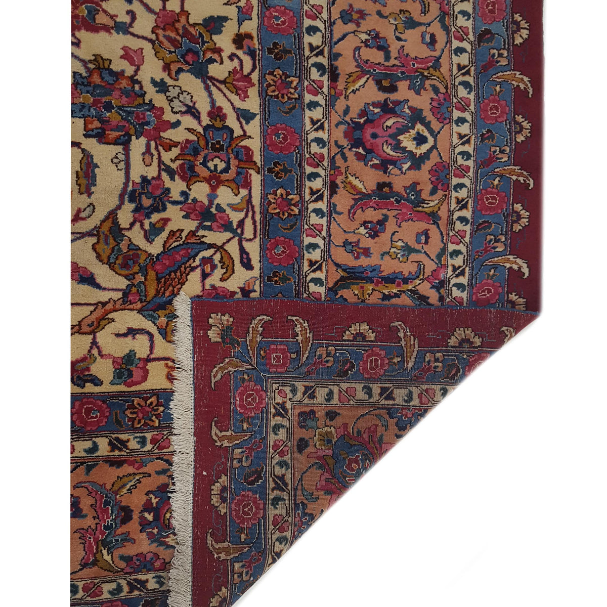 Pacific Mashad 67246 Red Ivory Traditional Semi Antique Rug