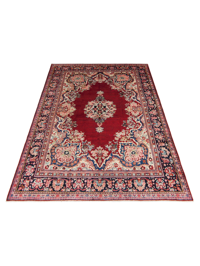 Pacific Mahal 67251 Red Navy Traditional Hand Knotted Rug