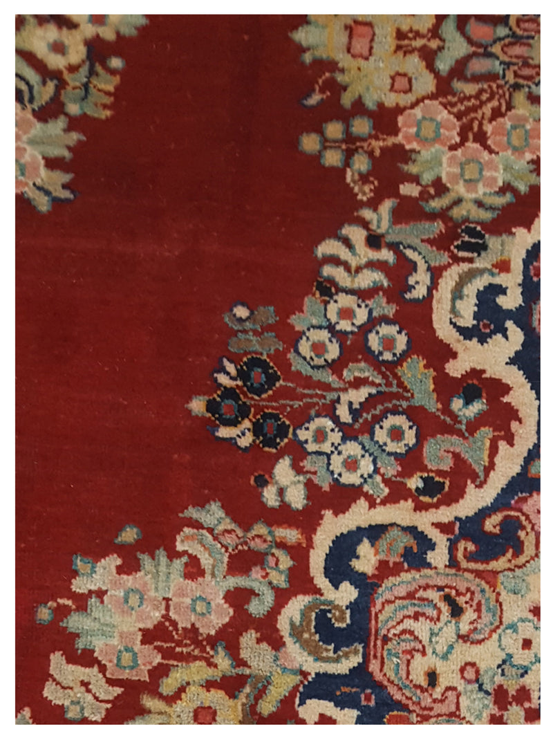 Pacific Mahal 67251 Red Navy Traditional Hand Knotted Rug