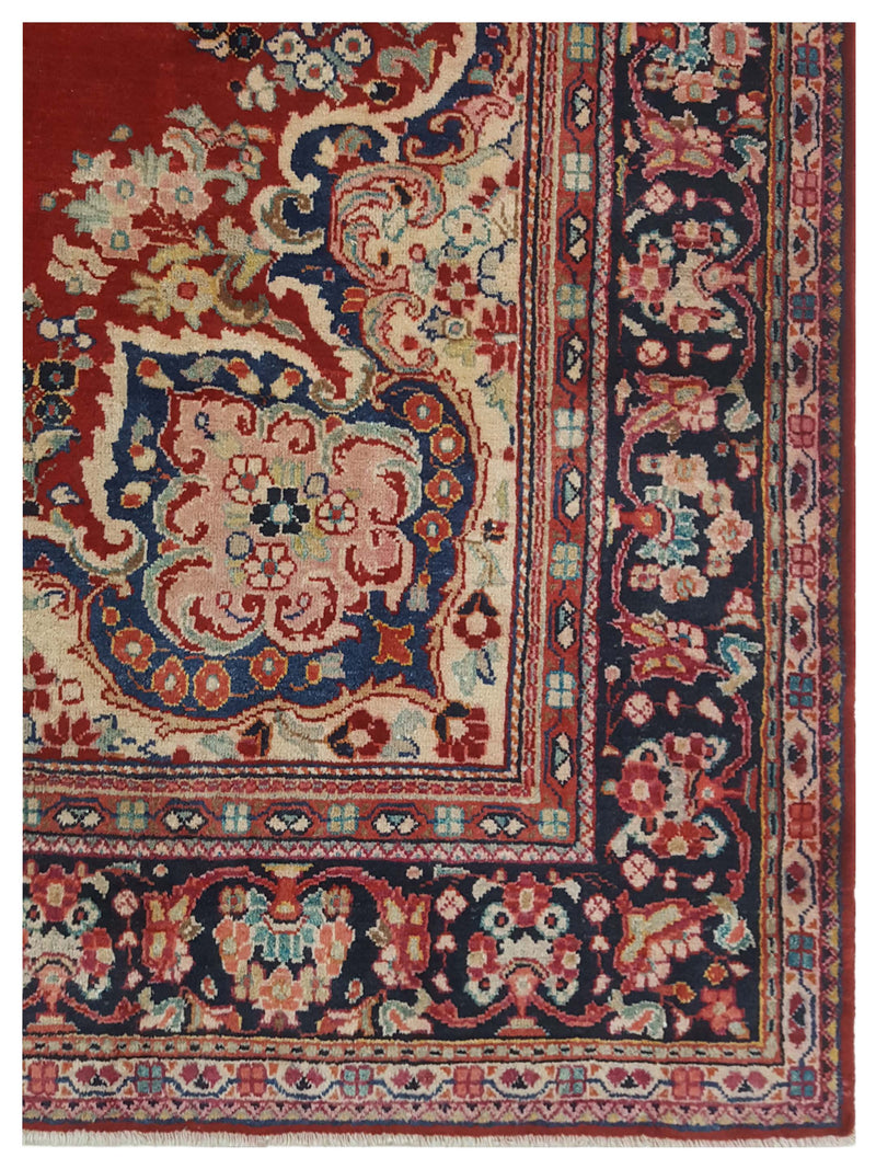 Pacific Mahal 67251 Red Navy Traditional Hand Knotted Rug