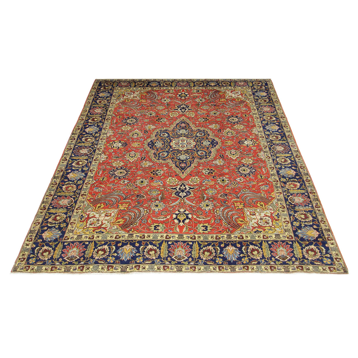 Pacific Khoy 67252 Red Navy Traditional Hand Knotted Rug