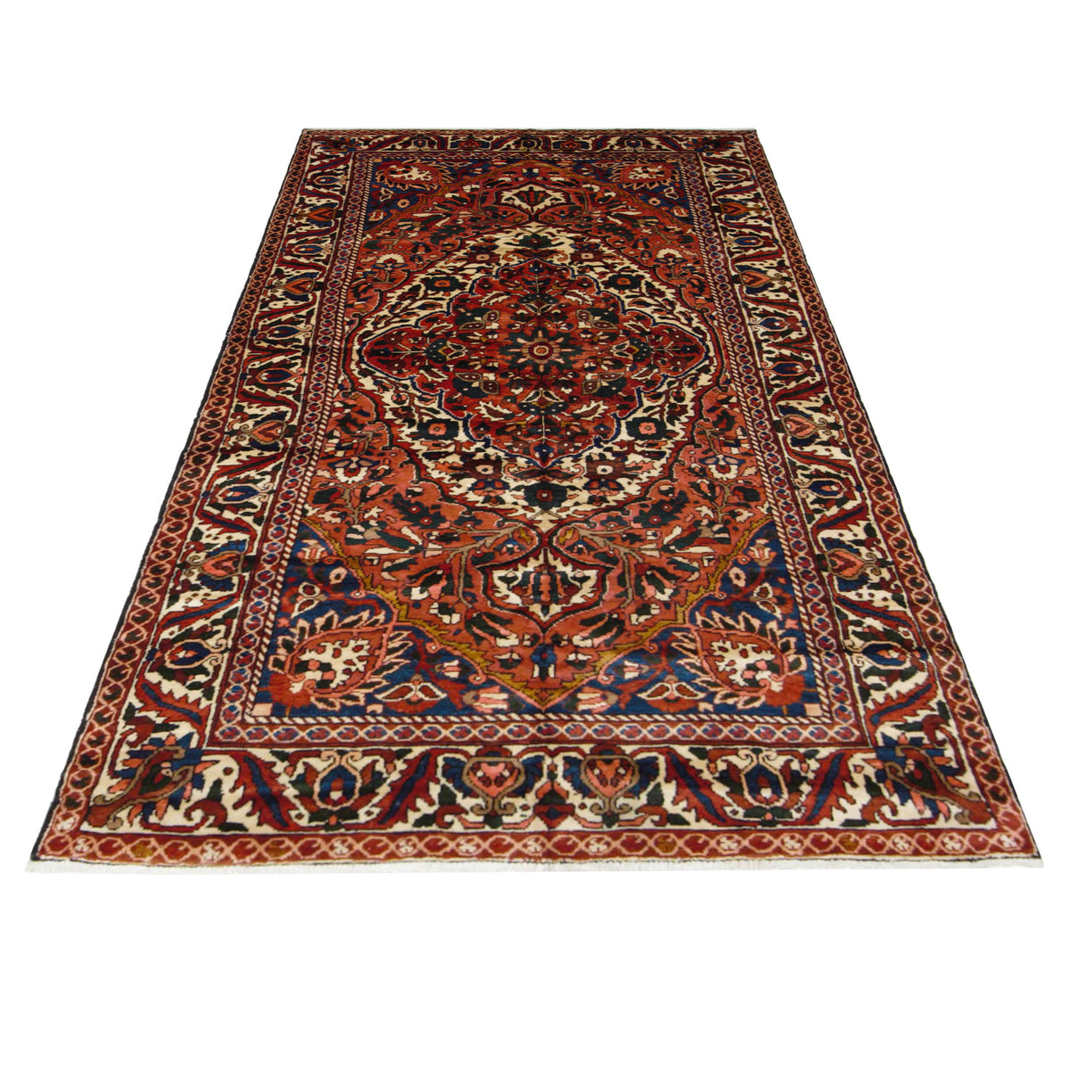 Pacific Bakhtiyari 67253 Blue Red Traditional Hand Knotted Rug