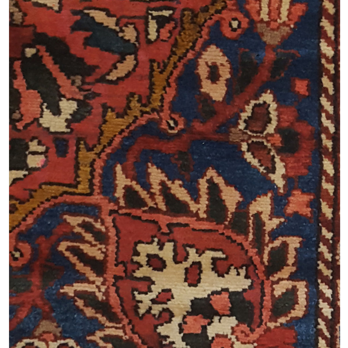 Pacific Bakhtiyari 67253 Blue Red Traditional Hand Knotted Rug