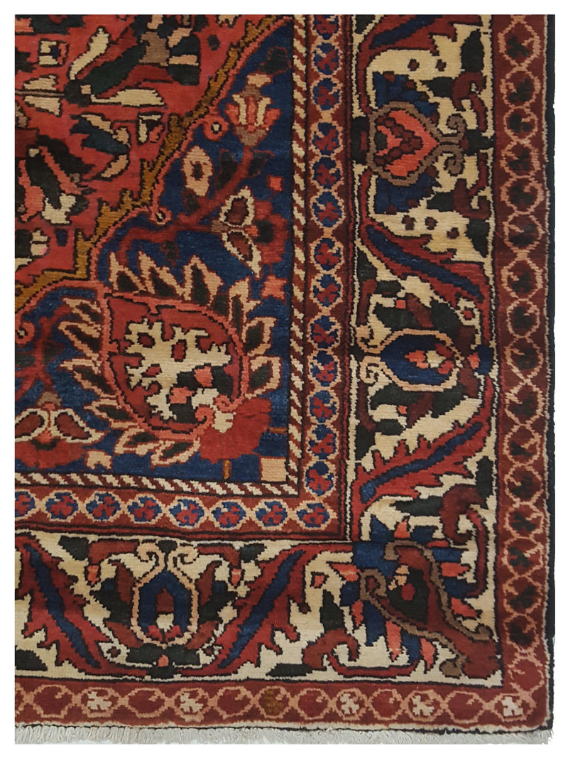 Pacific Bakhtiyari 67253 Blue Red Traditional Hand Knotted Rug