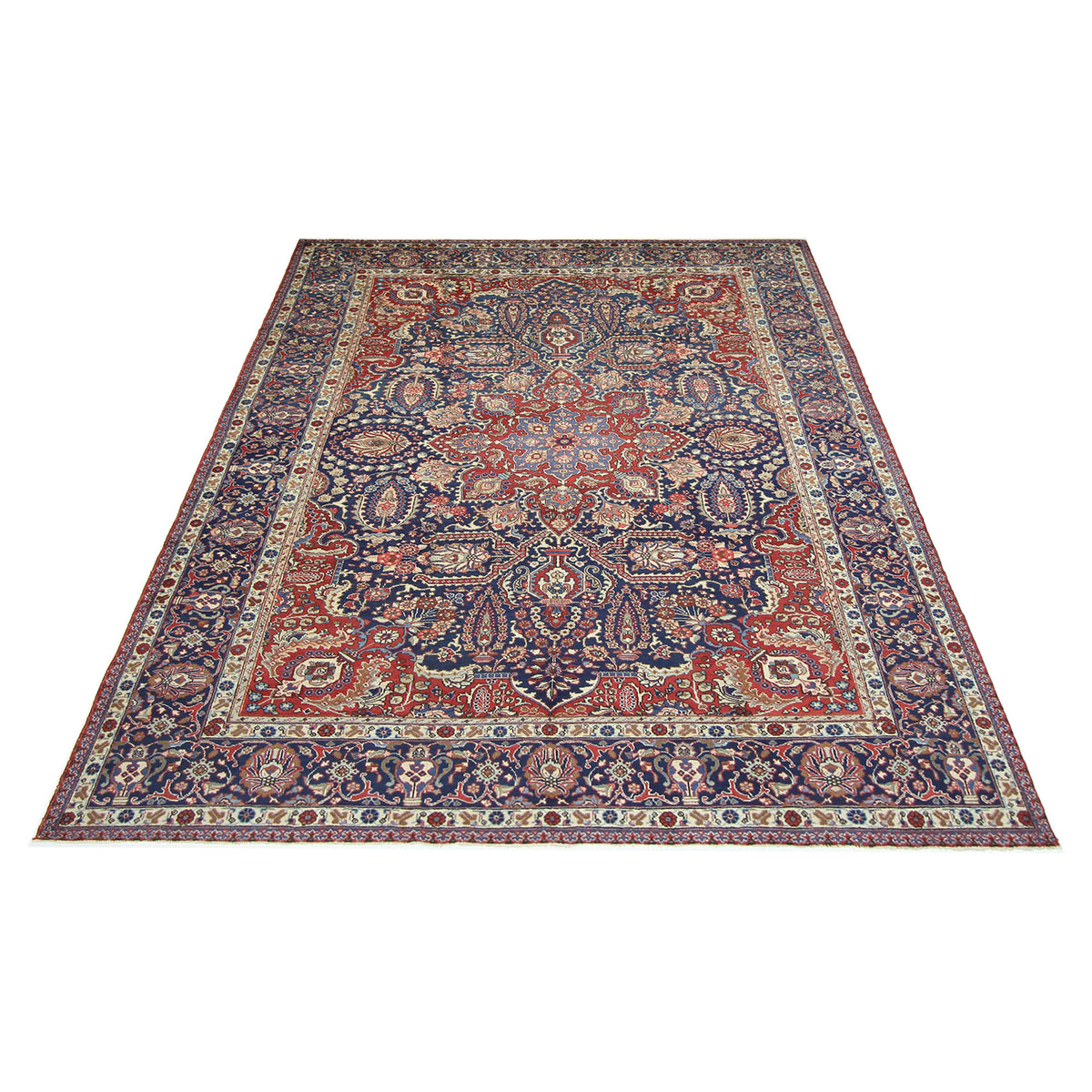 Pacific Khoy 67254 Red Navy Traditional Hand Knotted Rug