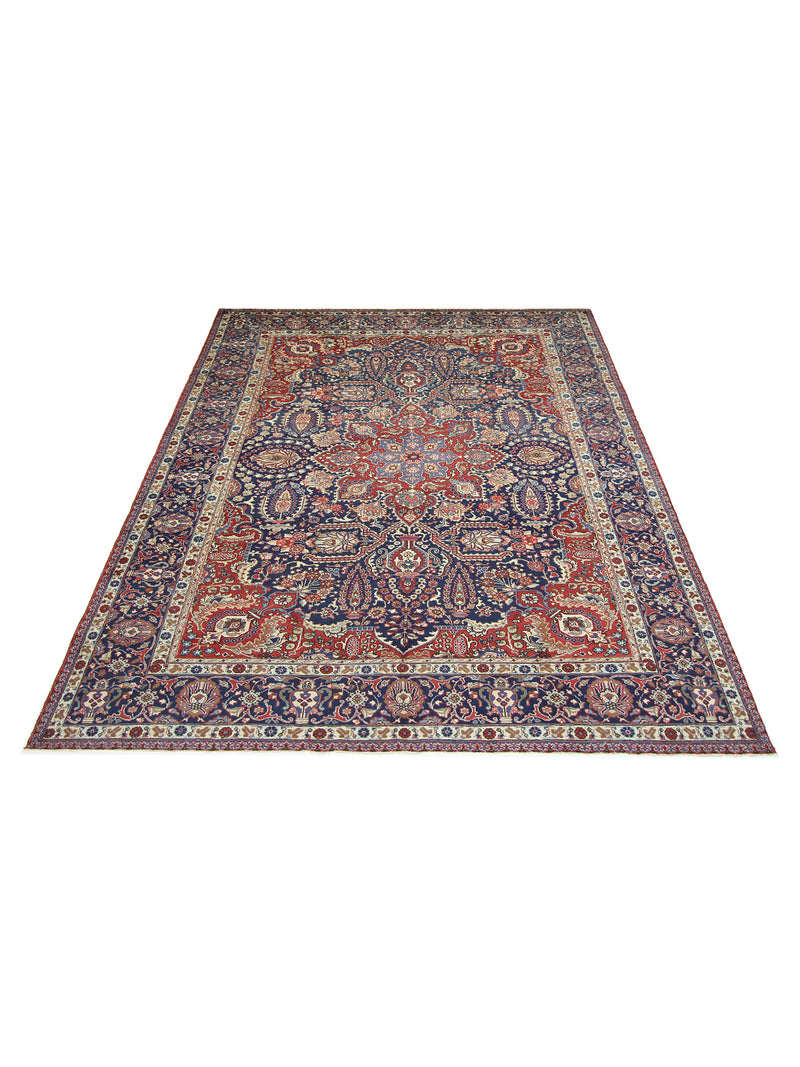 Pacific Khoy 67254 Red Navy Traditional Hand Knotted Rug