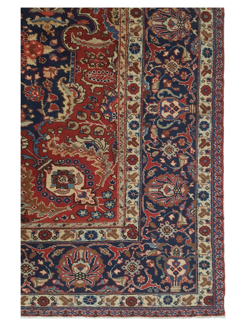 Pacific Khoy 67254 Red Navy Traditional Hand Knotted Rug