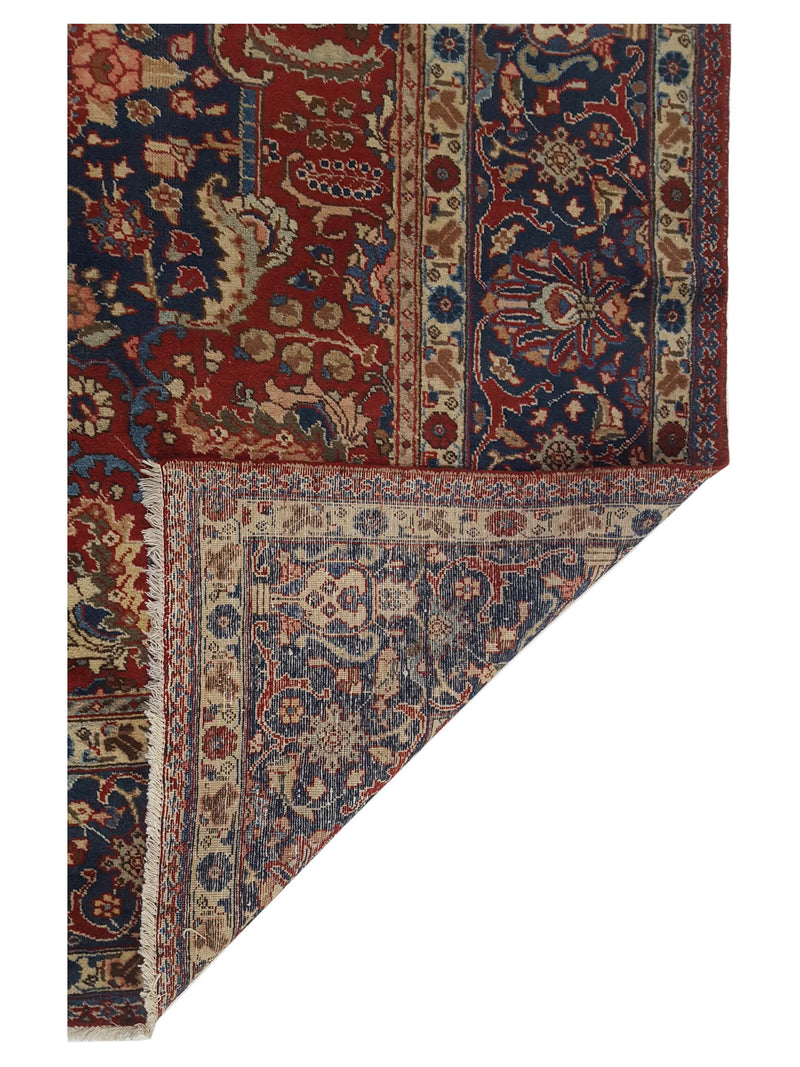 Pacific Khoy 67254 Red Navy Traditional Hand Knotted Rug