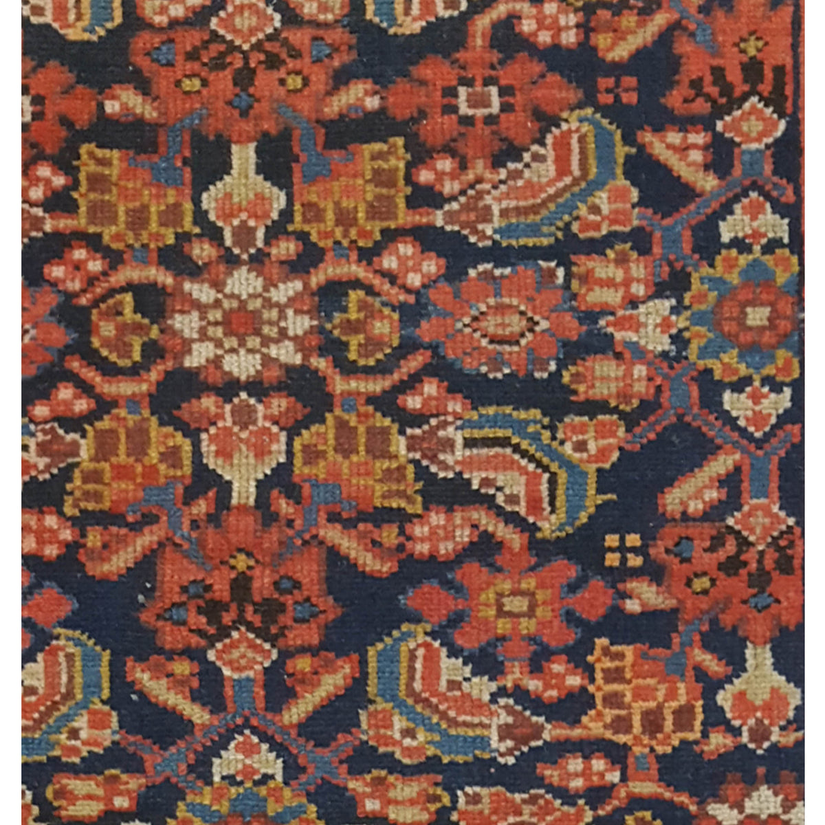 Pacific Zanjan 67255 Navy Rust Traditional Hand Knotted Rug