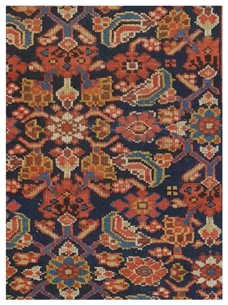 Pacific Zanjan 67255 Navy Rust Traditional Hand Knotted Rug