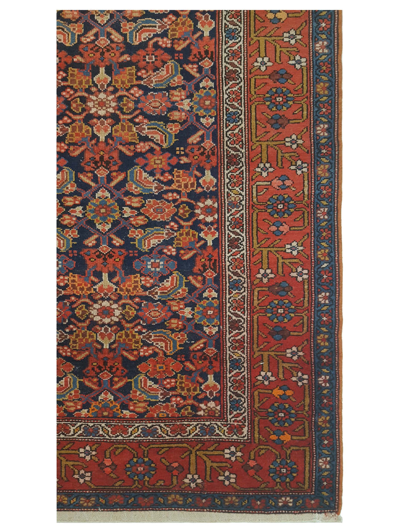 Pacific Zanjan 67255 Navy Rust Traditional Hand Knotted Rug
