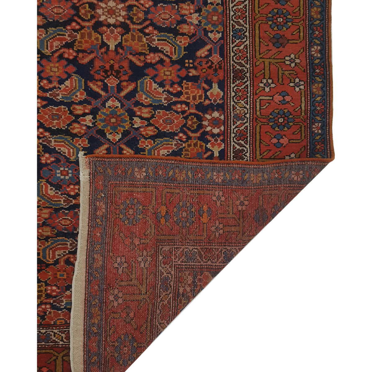 Pacific Zanjan 67255 Navy Rust Traditional Hand Knotted Rug