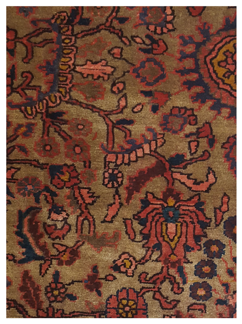 Pacific Hamadan 67256 Gold Navy Traditional Hand Knotted Rug