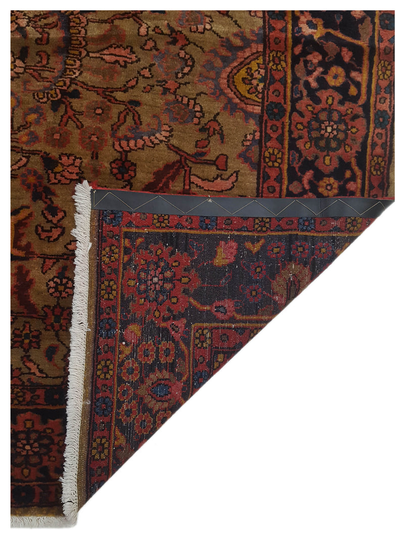 Pacific Hamadan 67256 Gold Navy Traditional Hand Knotted Rug