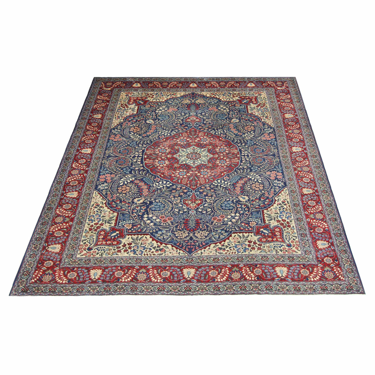 Pacific Khoy 67258 Red Navy Traditional Hand Knotted Rug