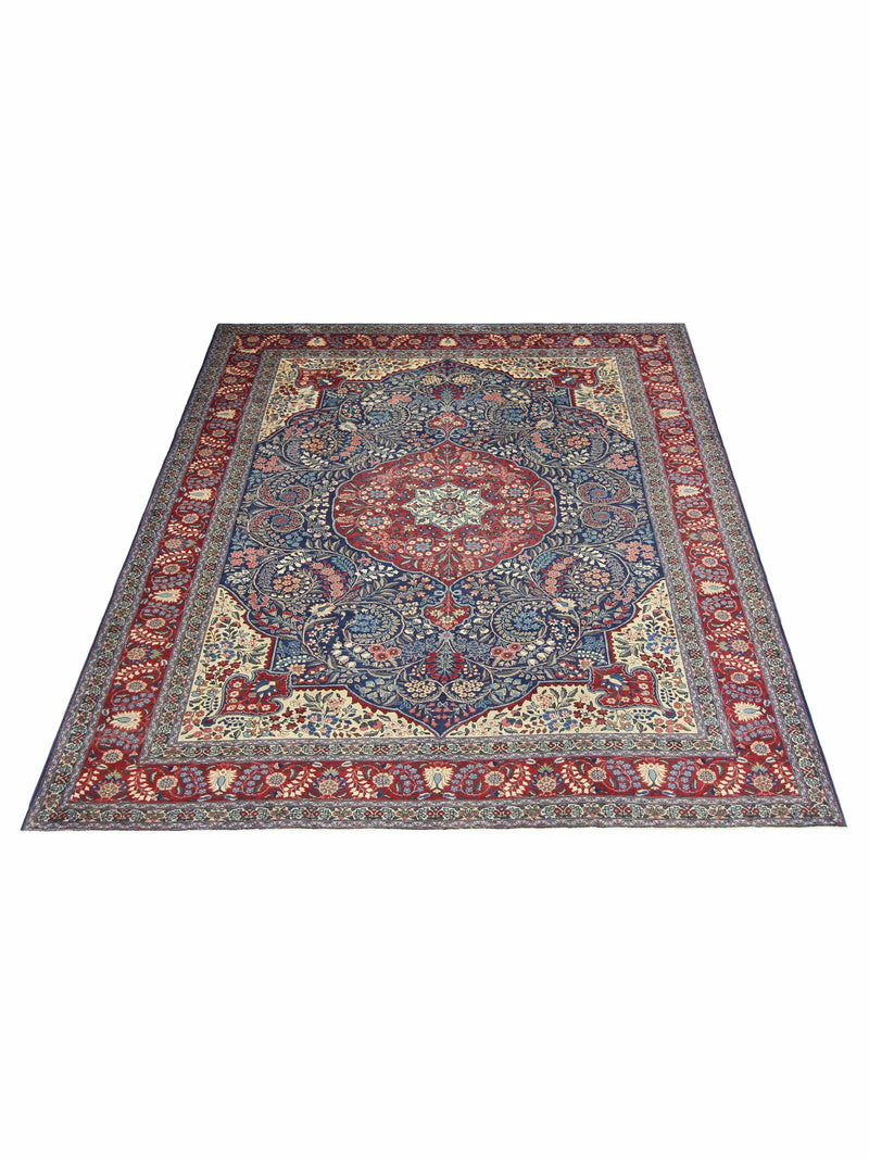 Pacific Khoy 67258 Red Navy Traditional Hand Knotted Rug