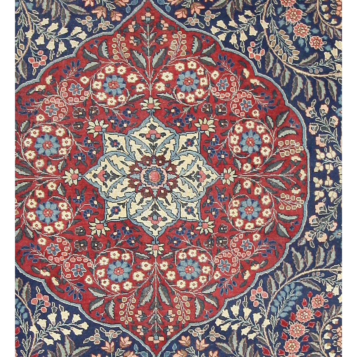 Pacific Khoy 67258 Red Navy Traditional Hand Knotted Rug