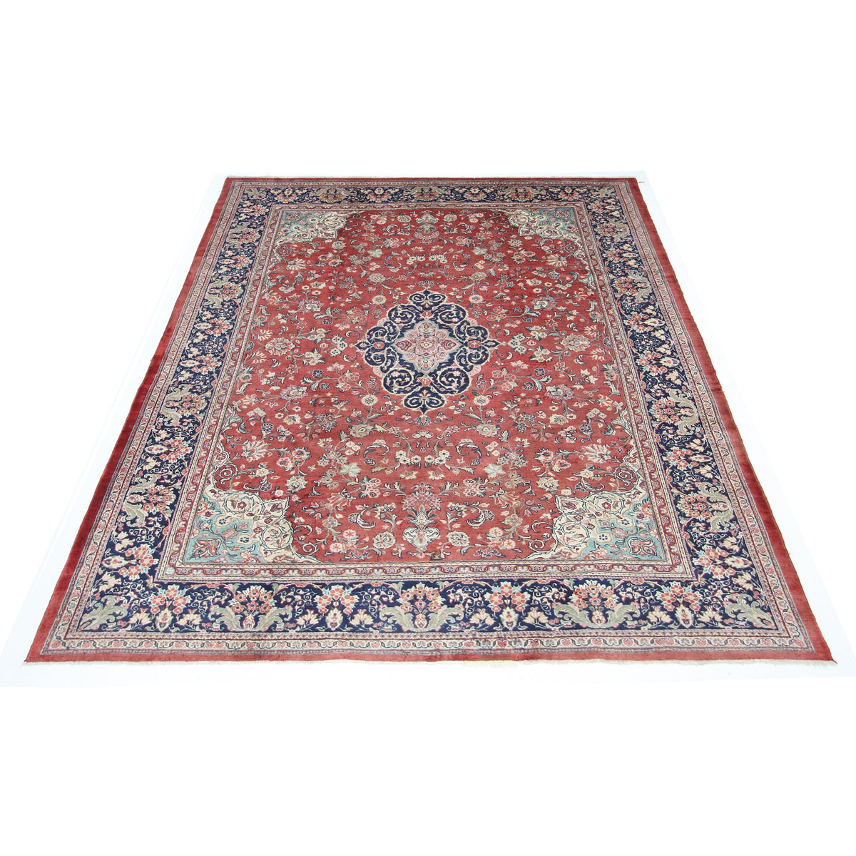Pacific Sarouk Mahal 67259 Blue Red Traditional Hand Knotted Rug