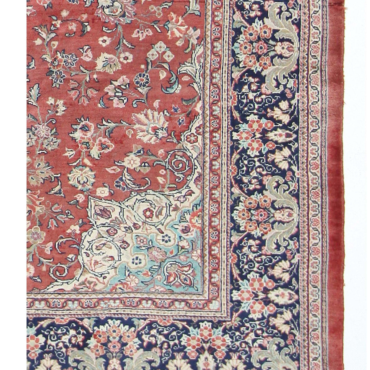 Pacific Sarouk Mahal 67259 Blue Red Traditional Hand Knotted Rug