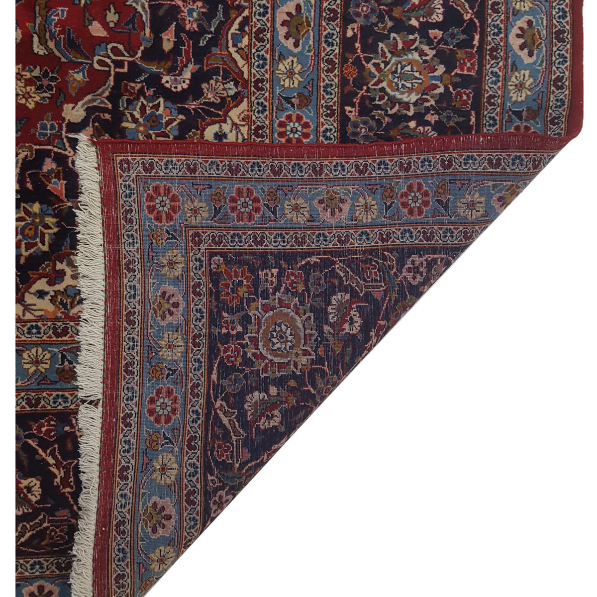 Pacific Kashan 67260 Red Navy Traditional Hand Knotted Rug