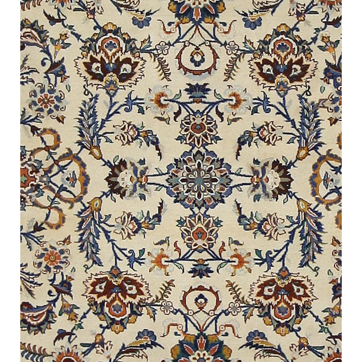 Pacific Kashan 67261 Beige Ivory Traditional Hand Knotted Rug