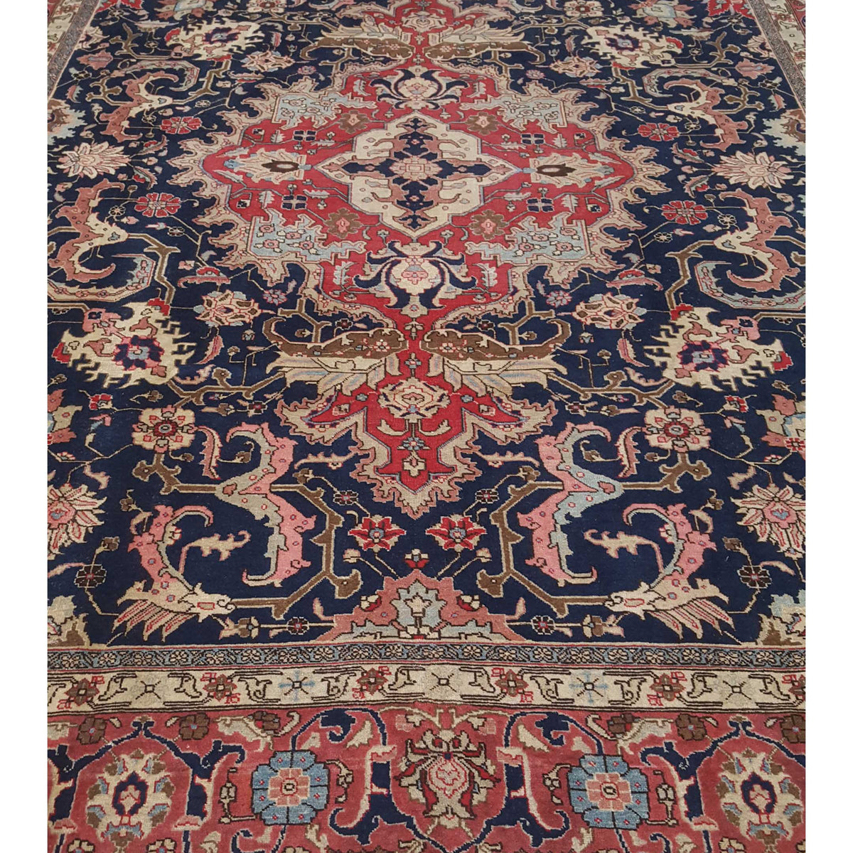 Pacific Khoy 67262 Red Navy Traditional Hand Knotted Rug