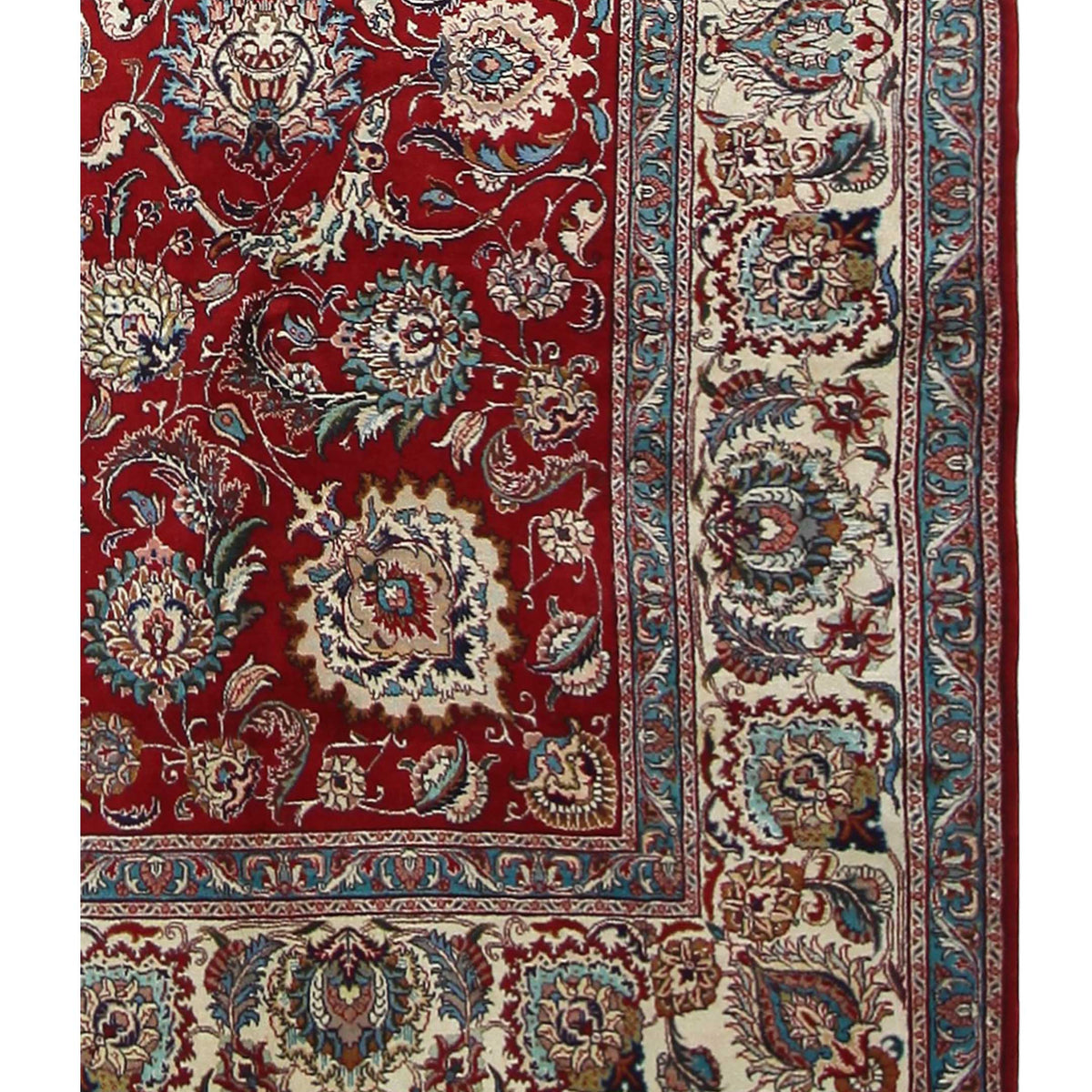 Pacific Tabriz 67263 Red Ivory Traditional Hand Knotted Rug