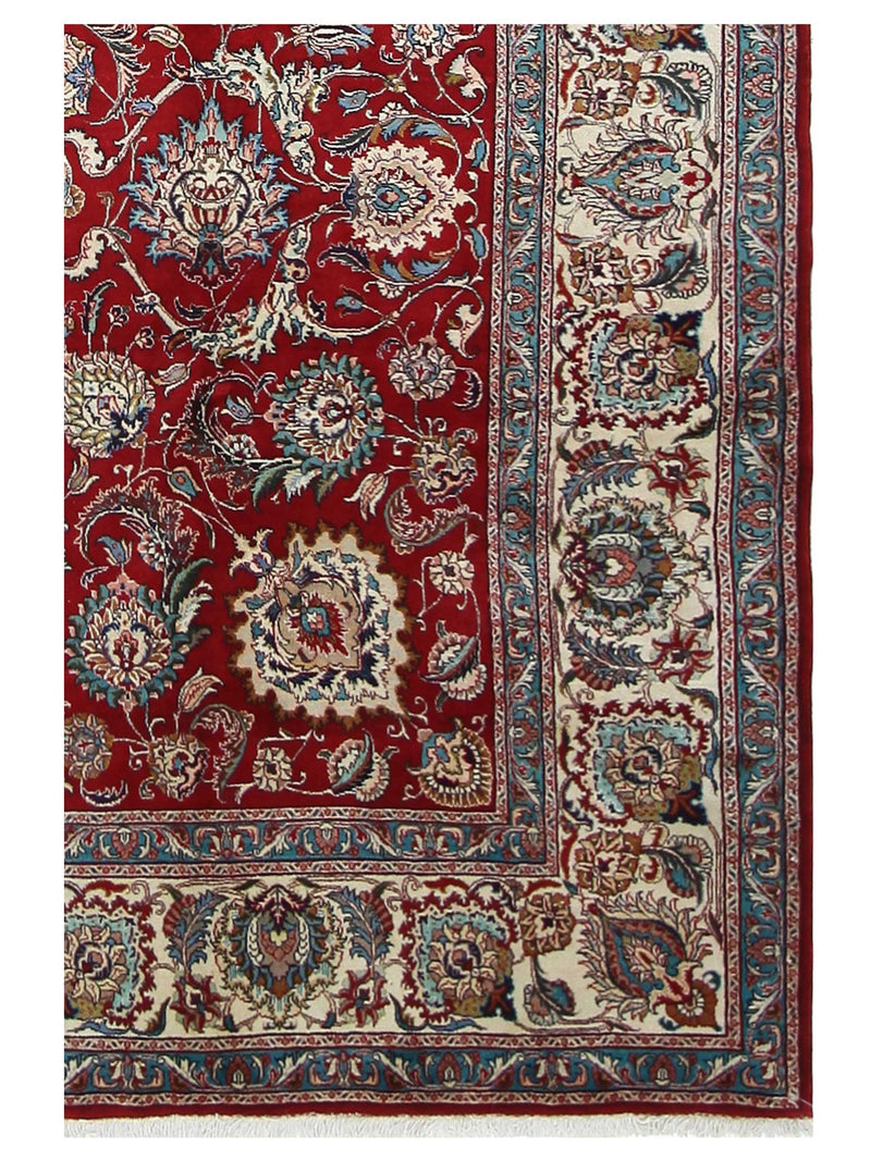 Pacific Tabriz 67263 Red Ivory Traditional Hand Knotted Rug