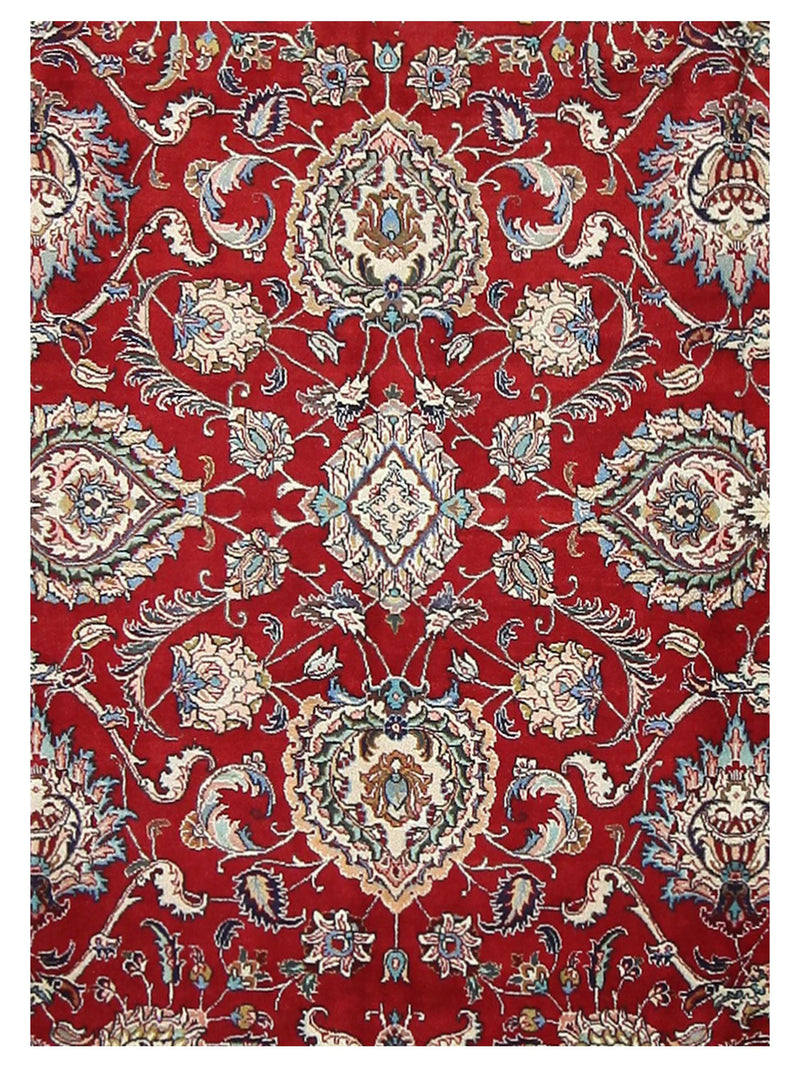 Pacific Tabriz 67263 Red Ivory Traditional Hand Knotted Rug