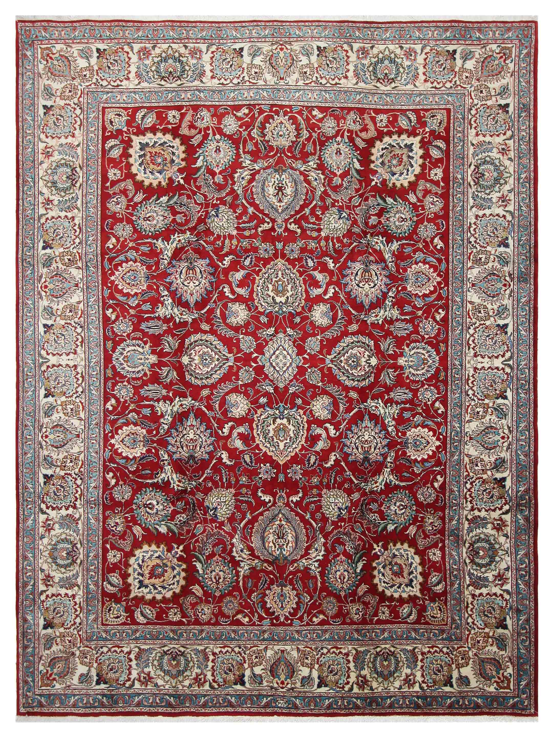 Pacific Tabriz 67263 Red Ivory Traditional Hand Knotted Rug – Pacific Rugs