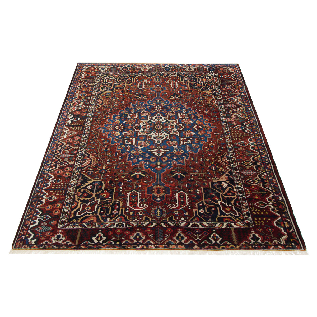 Pacific Bakhtiyari 67265 Red Blue Traditional Hand Knotted Rug
